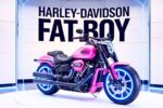 Harley-Davidson Fat Boy Custom Pink: Moto de Lujo con Ruedas Iluminadas y Diseño Exclusivo Impactante