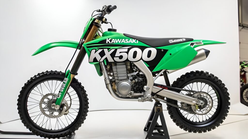 Kawasaki KX500 Dirt Bike: Moto Off-Road Potente con Motor 2 Tiempos y Rendimiento Extremo en Terreno Difícil