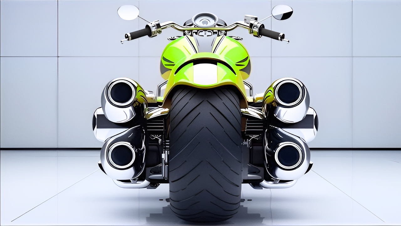 Kawasaki Vulcan personalizada: la cruiser con llanta trasera ancha y cuatro escapes que destaca por su estilo extremo y potencia